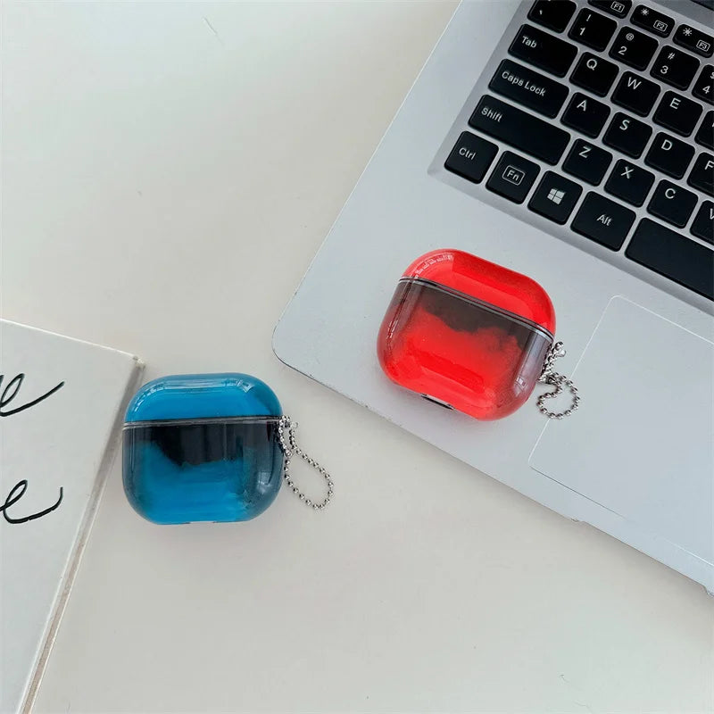 Luxury Glitter Quicksand AirPods Case — Red & Blue