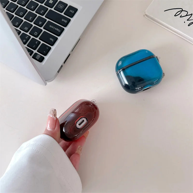 Luxury Glitter Quicksand AirPods Case — Red & Blue